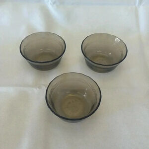 Pyrex Vintage Amber Custard Cups Set of 3 G-75 #463 175mL